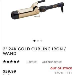 Hot Tools 2" 24K GOLD CURLING IRON / WAND